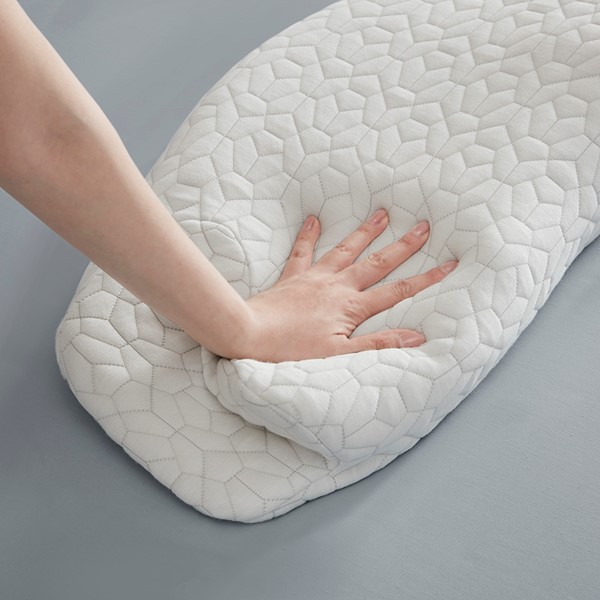Shop Cooling Gel Pad Contour Foam Pillow with Removable Rayon from  Bamboo/Poly Cover White, Pillows & Throws