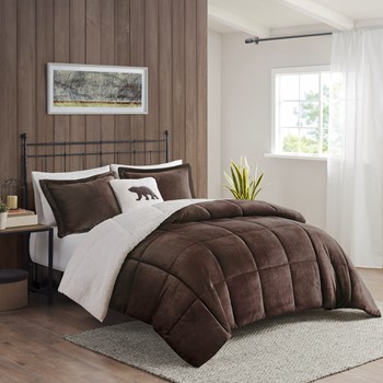 Wholesale Woolrich Alton Plush to Sherpa Down Alternative Comforter Set