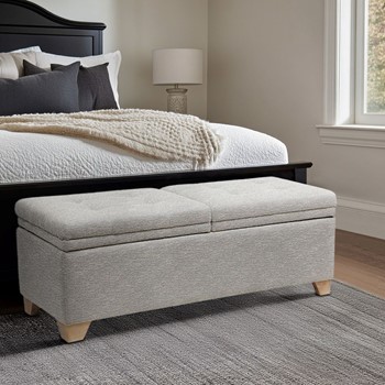 Ashcroft Dual Compartment Flip-Top Storage Bench