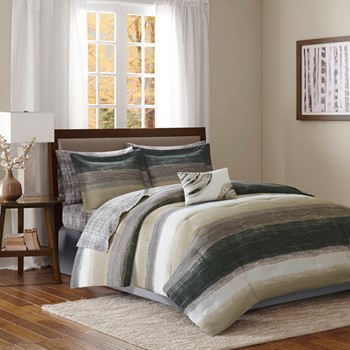 Wholesale Madison Park Essentials Saben Comforter Set with Cotton Bed Sheets