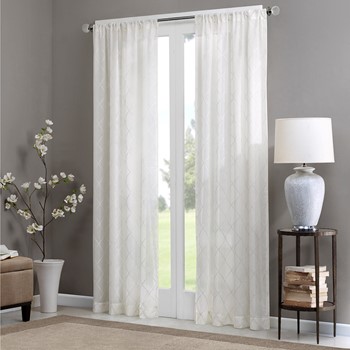 Irina Diamond Sheer Window Curtain Panel