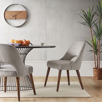 Wholesale INK+IVY Nola Upholstered Dining Side Chairs with Cutout Back design (Set of 2)