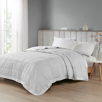 Wholesale Madison Park Cambria Oversized Down Alternative Blanket with Satin Trim