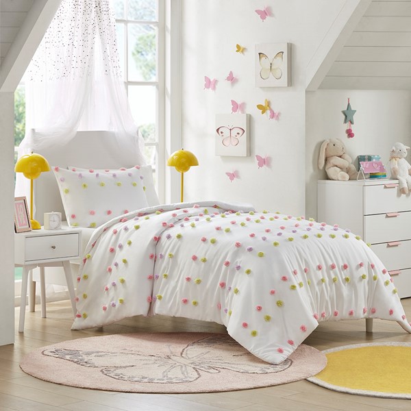 Pink Cora Floral Comforter Set (Twin/Twin XL) 3pc