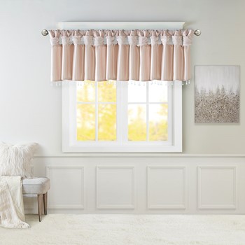 Wholesale Madison Park Emilia Lightweight Faux Silk Valance With Beads