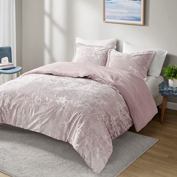 Wholesale Intelligent Design Mira Crushed Velvet Sherpa Reversible Comforter Set