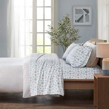 Wholesale True North by Sleep Philosophy Cozy Cotton Flannel Printed Sheet Set