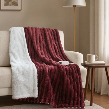 Wholesale Serta Heated Cord Plush Heated Throw