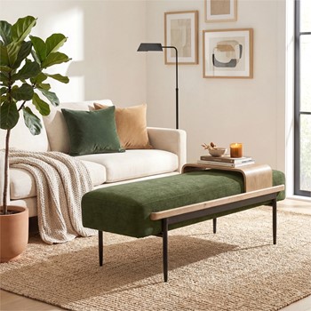 Perry Cocktail Ottoman with slide tray
