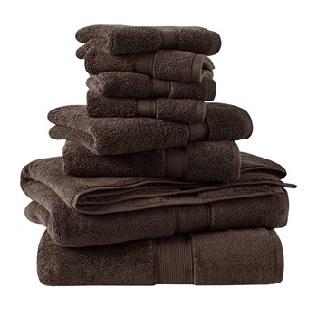 800GSM 100% Cotton 8 Piece Towel Set