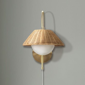Laguna Rattan Weave Shade Wall Sconce