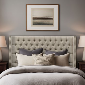 Wholesale Madison Park Amelia Upholstered Wingback Headboard with Button Tufting & Nailhead Trim