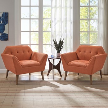Wholesale INK+IVY Newport Wide Mid-Century Modern Lounge Chair Set of 2
