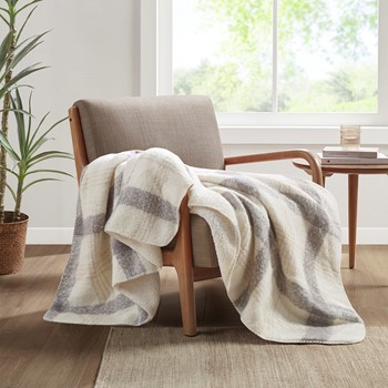 Wholesale Woolrich Bloomington Faux Mohair to Sherpa Throw