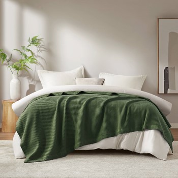 Wholesale Madison Park Waffle Weave Cotton Blanket