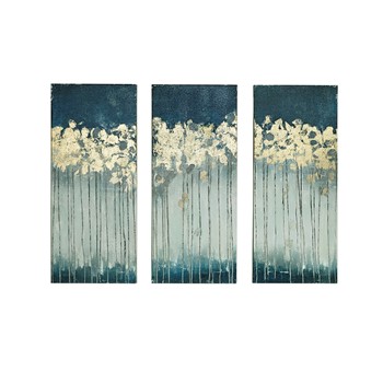 Dropship Gold Foil Triptych 3-piece Canvas Wall Art Set to Sell Online at a  Lower Price