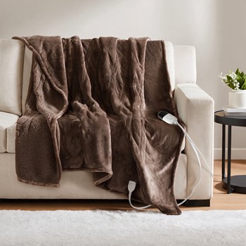 Wholesale Beautyrest Heated Microlight to Berber Throw