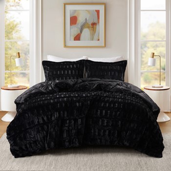 Gia Faux Fur Comforter Mini Set
