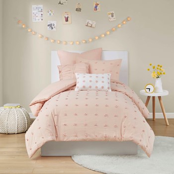 Wholesale Urban Habitat Brooklyn Cotton Jacquard Comforter Set with Euro Shams and Throw Pillows
