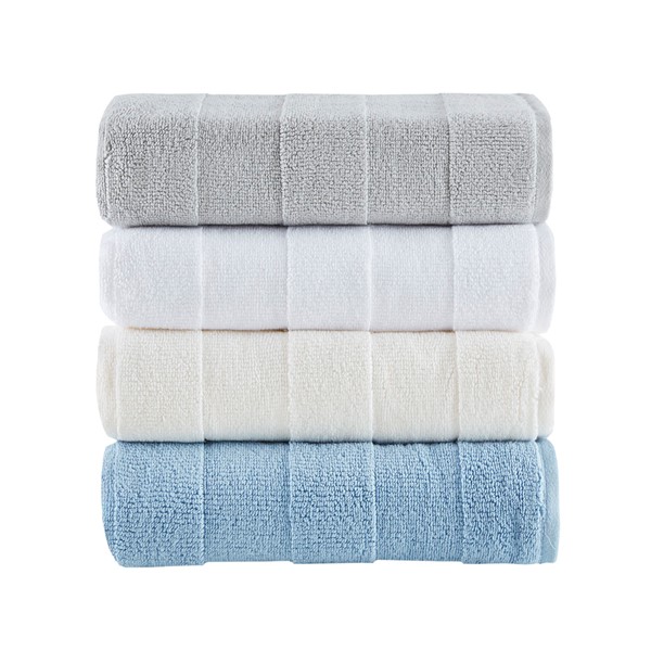 Madison Park Signature - Turkish Cotton 6 Piece Bath Towel Set - Light Blue