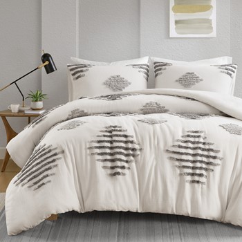 Wholesale INK+IVY Tahli 3 Piece Cotton Blend Chenille Duvet Cover Set