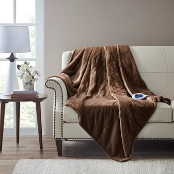 Wholesale Beautyrest Heated Microlight to Berber Throw