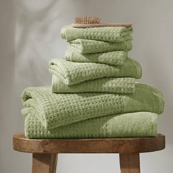 Wholesale Madison Park Spa Waffle Cotton Jacquard Bath Towel 6 Piece Set