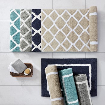 20x32 Asher Woven Textured Striped Bath Rug Natural - Ink+ivy : Target