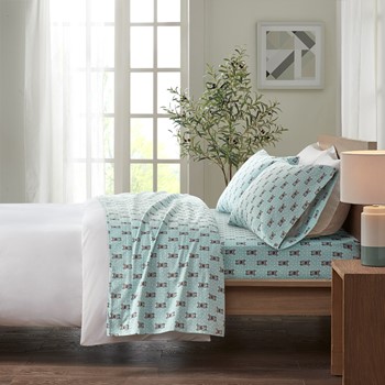 Wholesale True North by Sleep Philosophy Cozy Cotton Flannel Printed Sheet Set