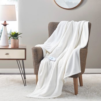 Wholesale Serta Fleece to Sherpa Heated Throw