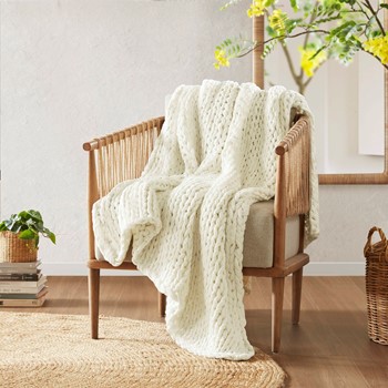 Chunky Double Knit Handmade Throw Blanket