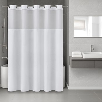 Plain Weave Luxury Shower Curtain - Waffle