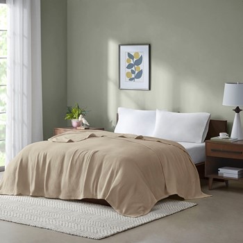 Wholesale Madison Park Freshspun Basketweave Cotton Blanket