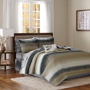 Wholesale Madison Park Essentials Saben Quilt Set with Cotton Bed Sheets