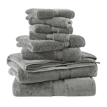 800GSM 100% Cotton 8 Piece Towel Set