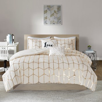 Raina 100% Polyester Brushed Microfiber Printed Comforter Set