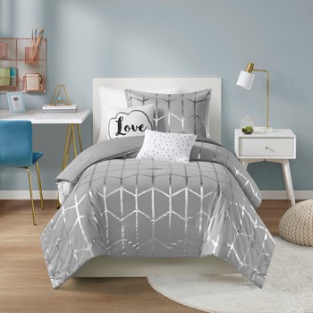 Raina 100% Polyester Brushed Microfiber Printed Comforter Set