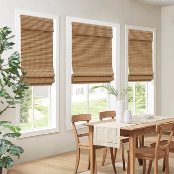 Wholesale Madison Park Eastfield Bamboo Light Filtering Roman Shade 64"L