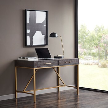 Adelix Double Desk 240cm quercia e metallo nero