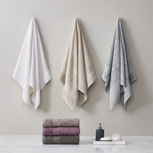 Shop Adrien Super Soft 6 Piece Cotton Towel Set Dark Gray, Bath Towels
