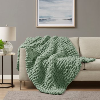 Wholesale Madison Park Chenille Chunky Knit Throw