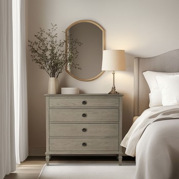 Victoria 4-drawer wood dresser (40")