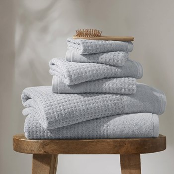 Wholesale Madison Park Spa Waffle Cotton Jacquard Bath Towel 6 Piece Set