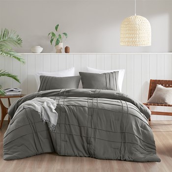 Walker Soft Washed Pleated Comforter Set