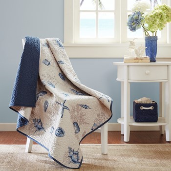 Bayside Oversized Printed Microfiber Quilted Throw