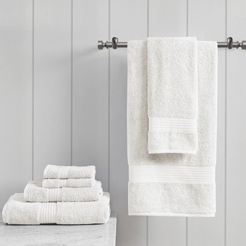 Nurture Sustainable Antimicrobial 6 Piece Towel Set White