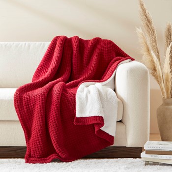 Wholesale Madison Park Rowan Waffle Knit Chenille Throw