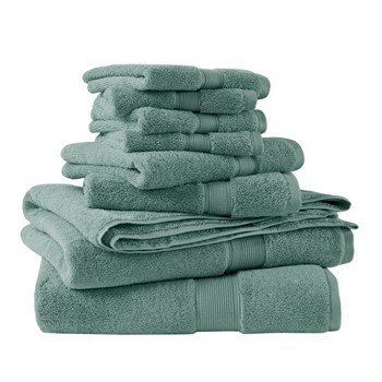 800GSM 100% Cotton 8 Piece Towel Set