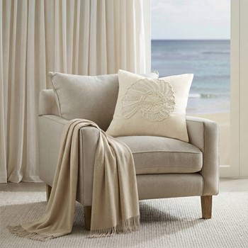 Wholesale Harbor House Luna Spiral Shell 1 Piece Cotton Pillow Cover