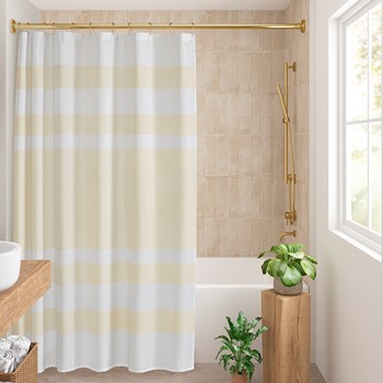 Wholesale Madison Park Spa Waffle Shower Curtain with 3M Treatment